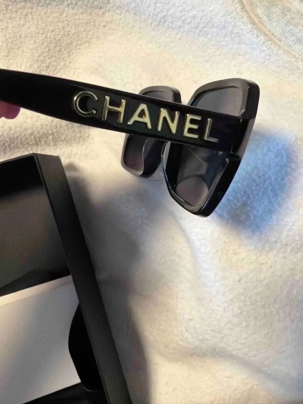CHANEL Black Square Sunglasses